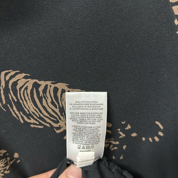 Express Tiger Print Polo Short Sleeve Shirt - Soft, Stretchy & Black - Picture 4 of 6